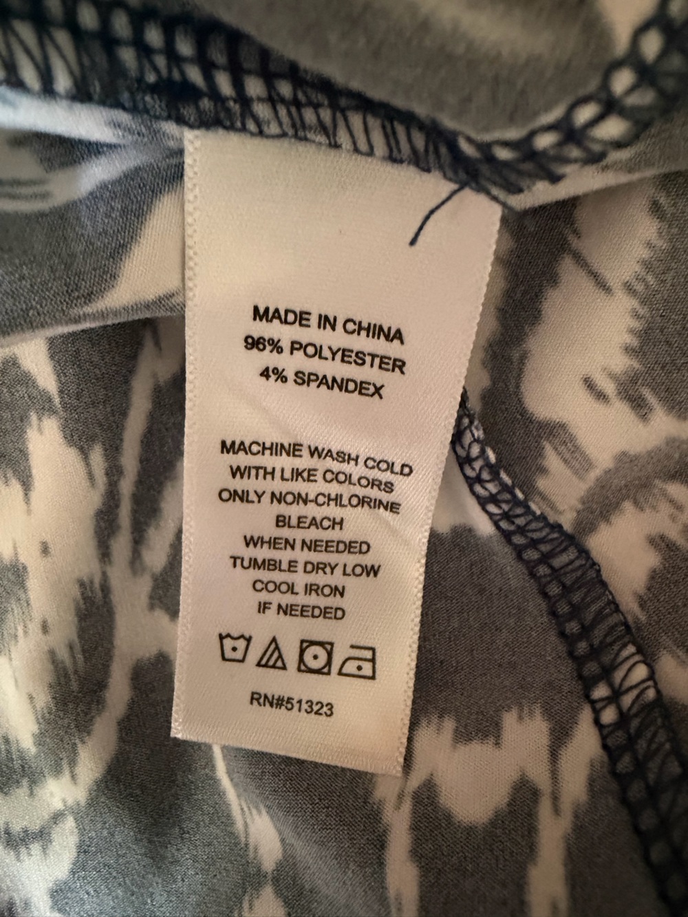 MSK Navy and White Printed Sleeveless Dress - Picture 7 of 7